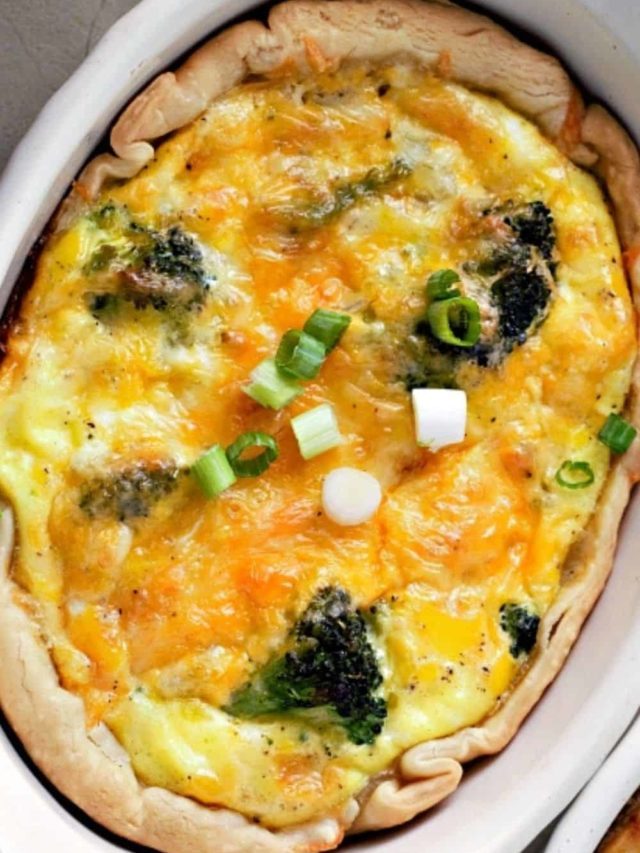 7 Ingredient Broccoli Cheese Quiche