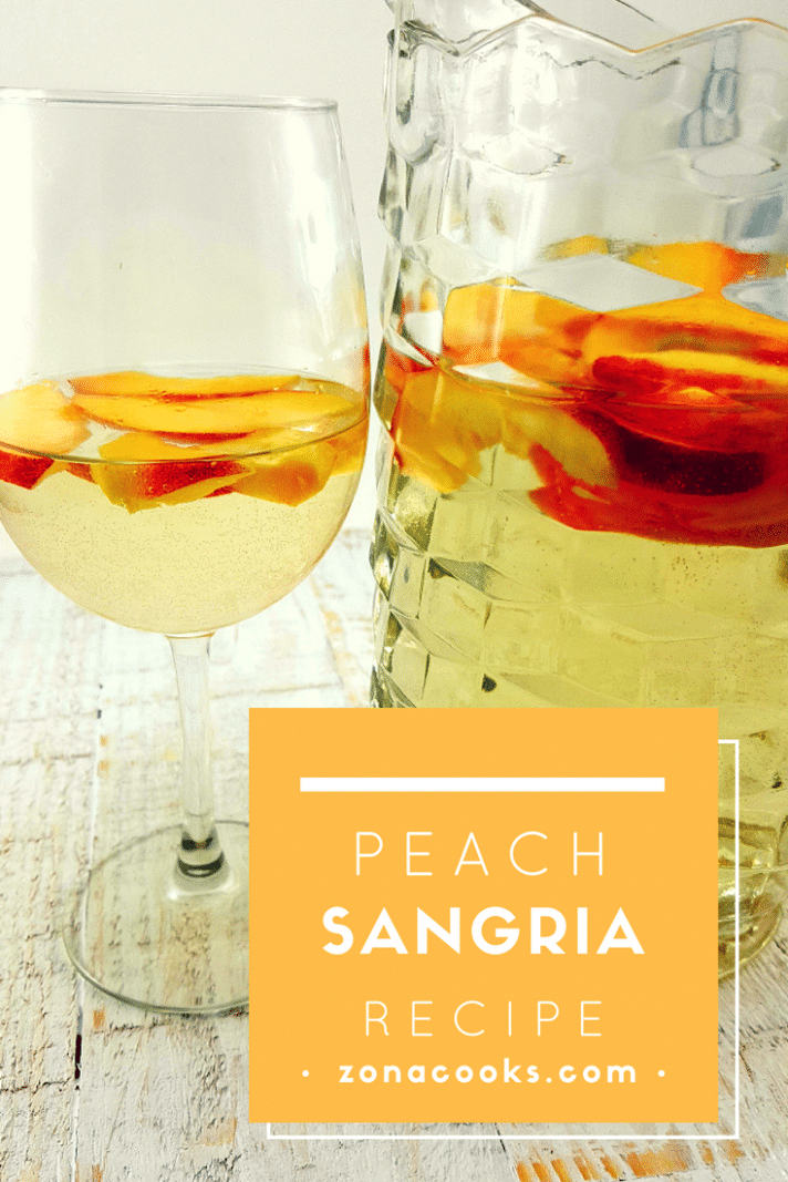 Peach Schnapps Sangria (3 Ingredients) 5 minutes • Zona Cooks