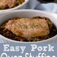 Easy Pork Over Stuffing Recipe For Two • Zona Cooks