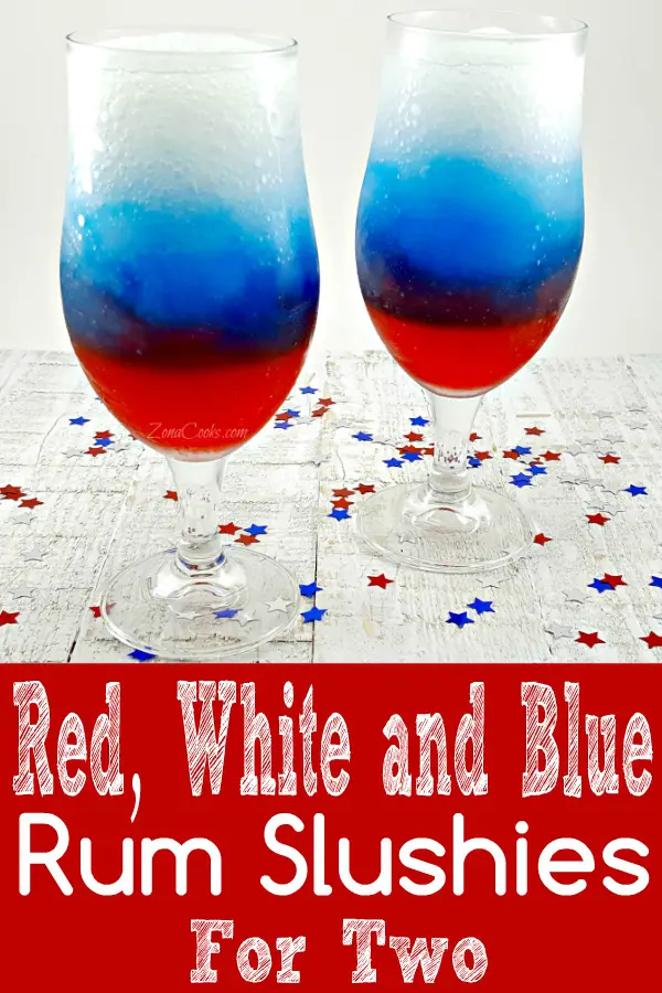 Red, White, Blue Slushy Cocktail