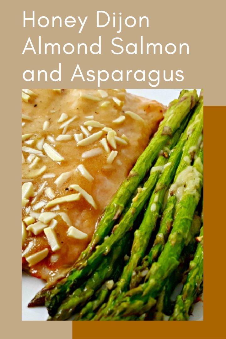 One Pan Salmon and Asparagus on a plate.