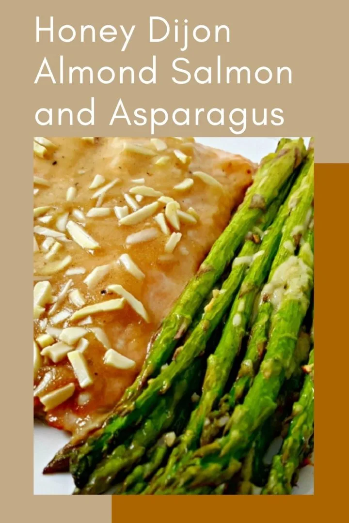 One Pan Salmon and Asparagus on a plate.