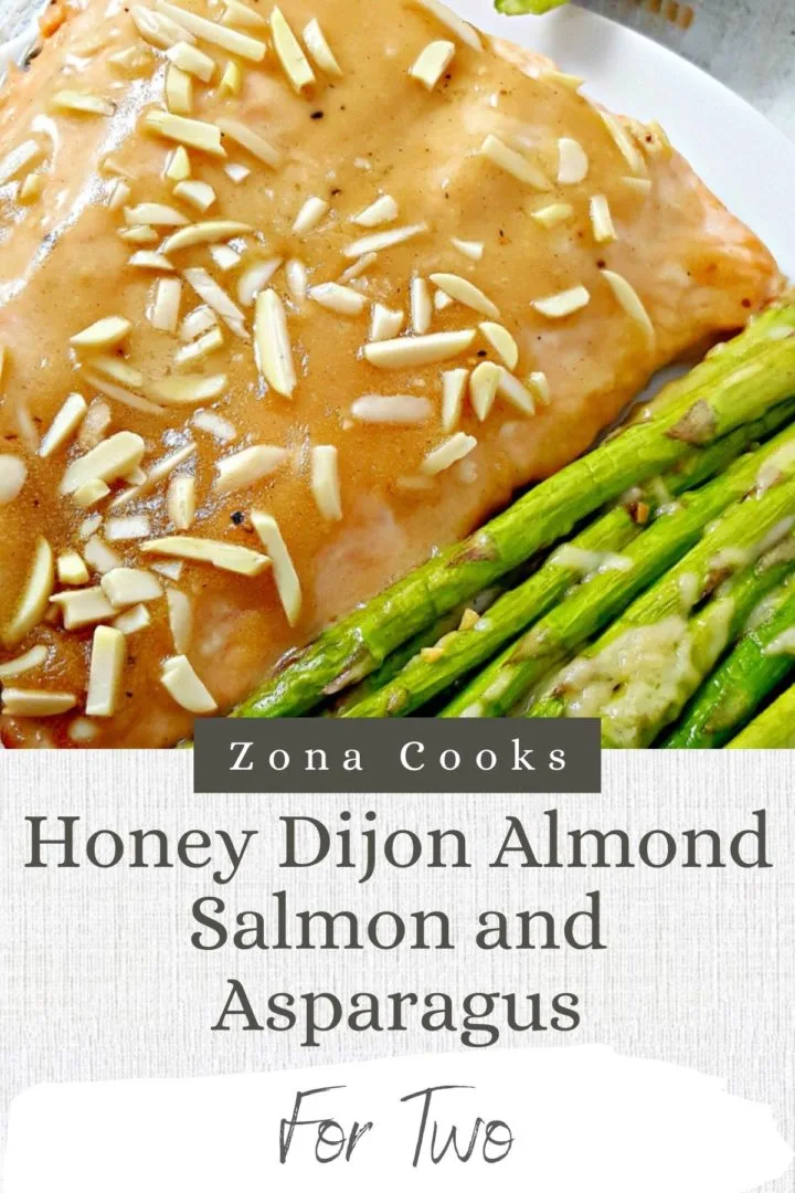 One Pan Salmon and Asparagus on a plate.