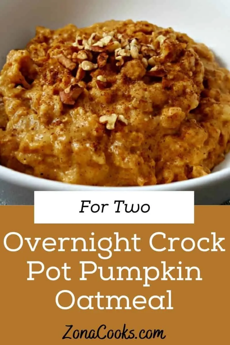 Crockpot Pumpkin Oatmeal in a bowl.