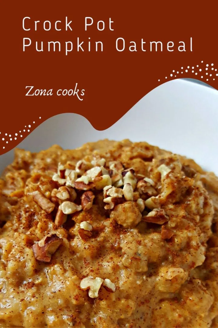 pumpkin oatmeal in a bowl.