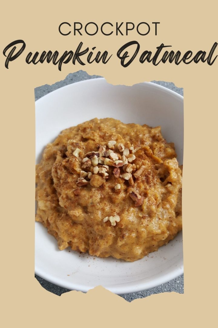 pumpkin oatmeal in a bowl.