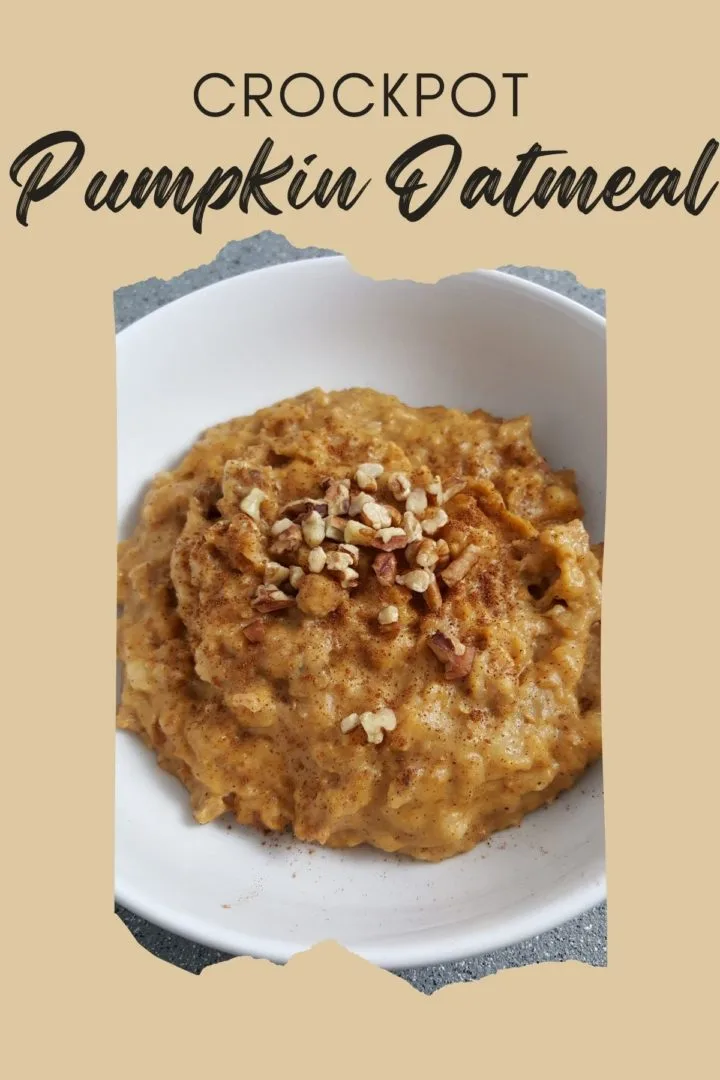 pumpkin oatmeal in a bowl.