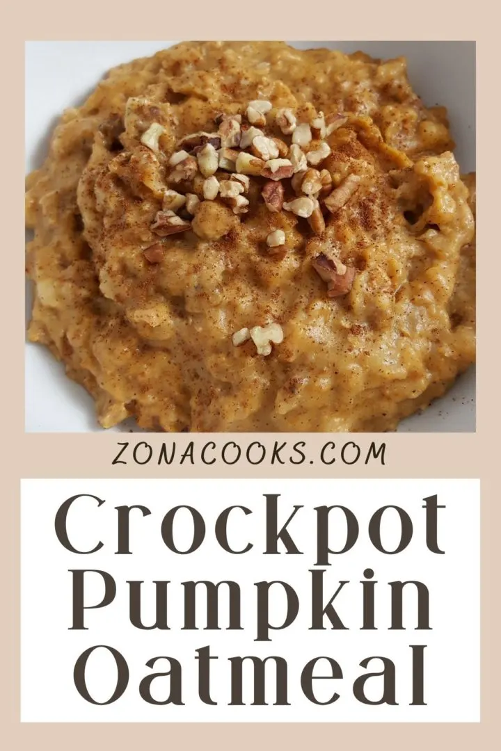 pumpkin oatmeal in a bowl.