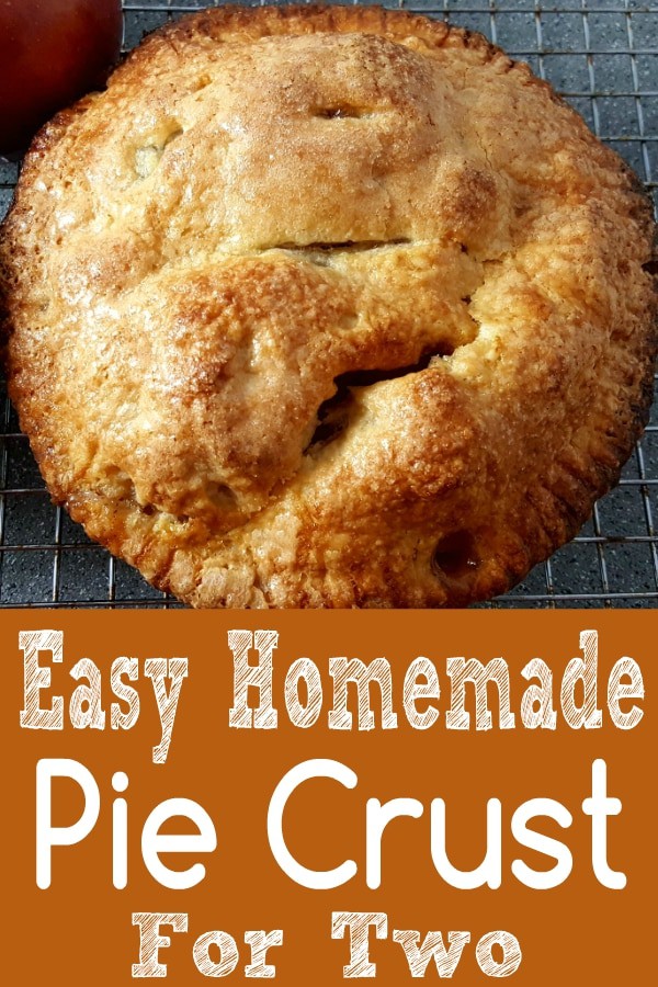 a graphic of small Pie Crust Recipe Single or Double for Two