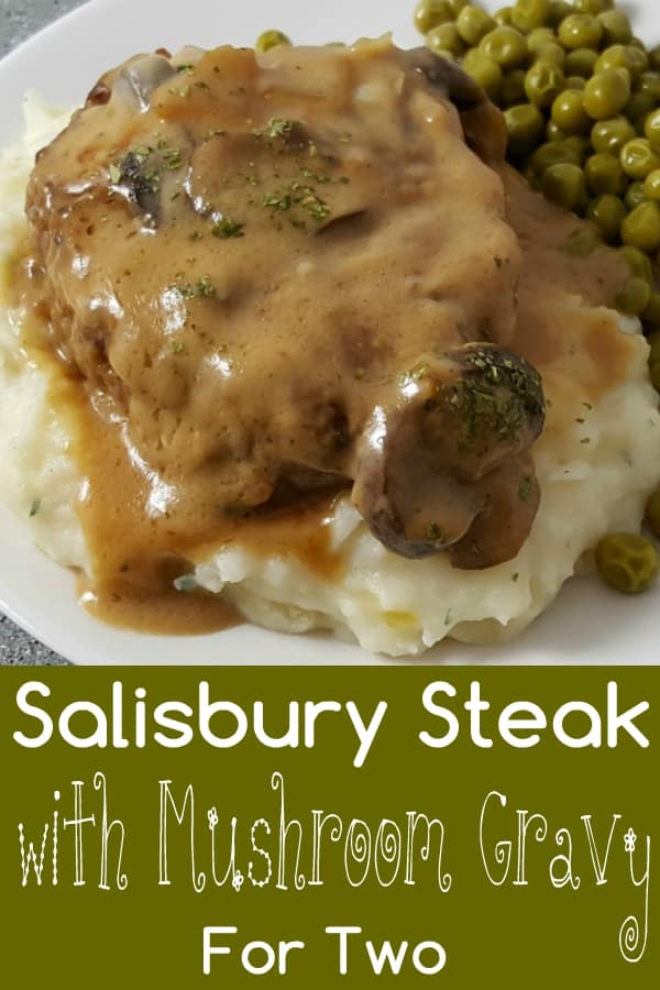 Salisbury Steak with Mushroom Gravy Recipe over mashed potatoes.