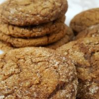 Soft Gingerbread Molasses Cookies on a plate.