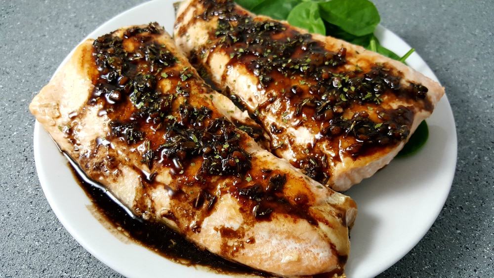 Balsamic Glazed Salmon Zona Cooks