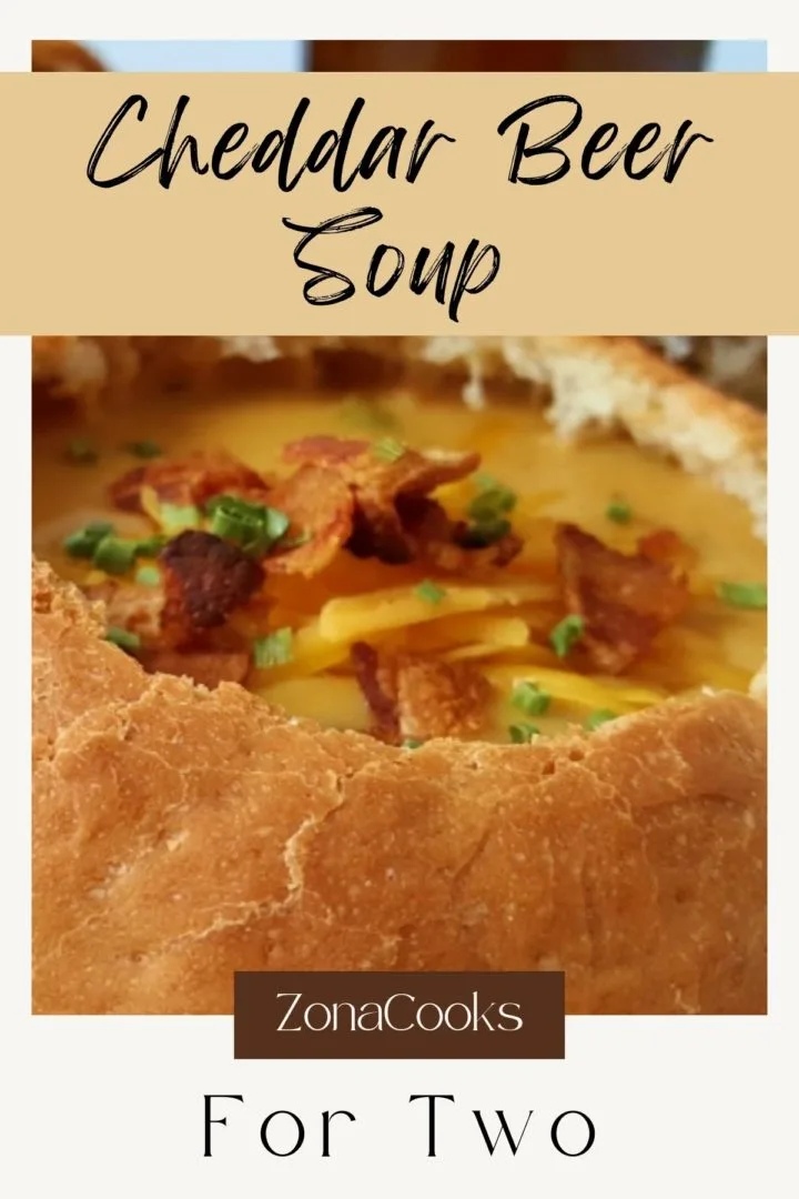 Wisconsin beer cheese soup in a bread bowl.