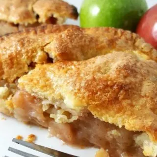 a slice of Apple Pie with a fork.