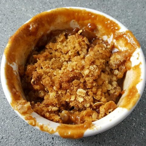Salted Caramel Apple Crisp Recipe - serves 2