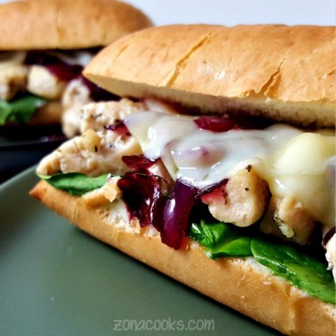 Chicken Florentine Sub Sandwich Recipe Serves 2