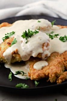 Country Fried Chicken with Gravy on a plate.