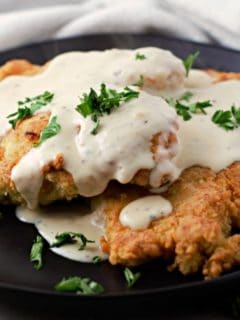 Country Fried Chicken with Gravy on a plate.