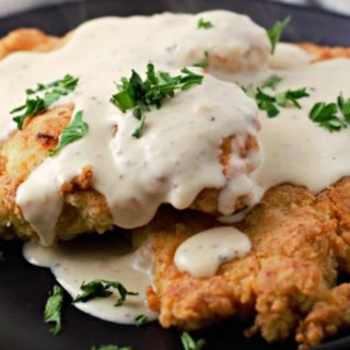 Country Fried Chicken with Gravy on a plate.