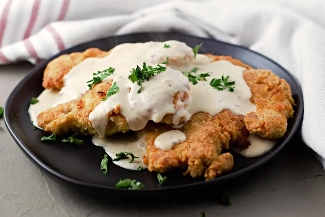 Country Fried Chicken and Gravy on a plate.