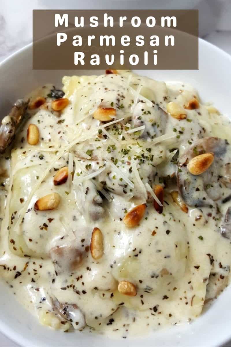 Ravioli with Sauce in a bowl.