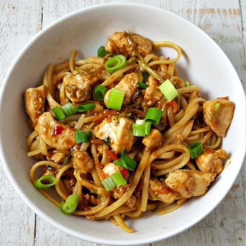 Thai Chicken Peanut Linguine Recipe - serves 2