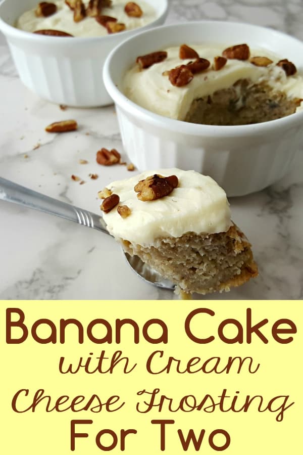 Banana Cake with Cream Cheese Frosting Recipe for Two