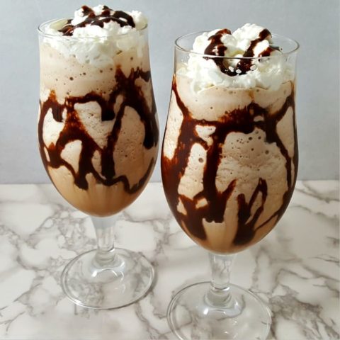 Banana Mocha Frappuccino Recipe for Two - small batch