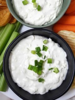 two bowls filled with 4 Ingredient Beer Cheese Dip.