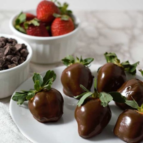 Chocolate Covered Strawberries Small Batch Recipe - easy hand dipped dessert