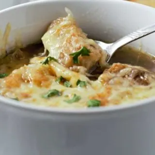 French Onion Soup in a bowl.