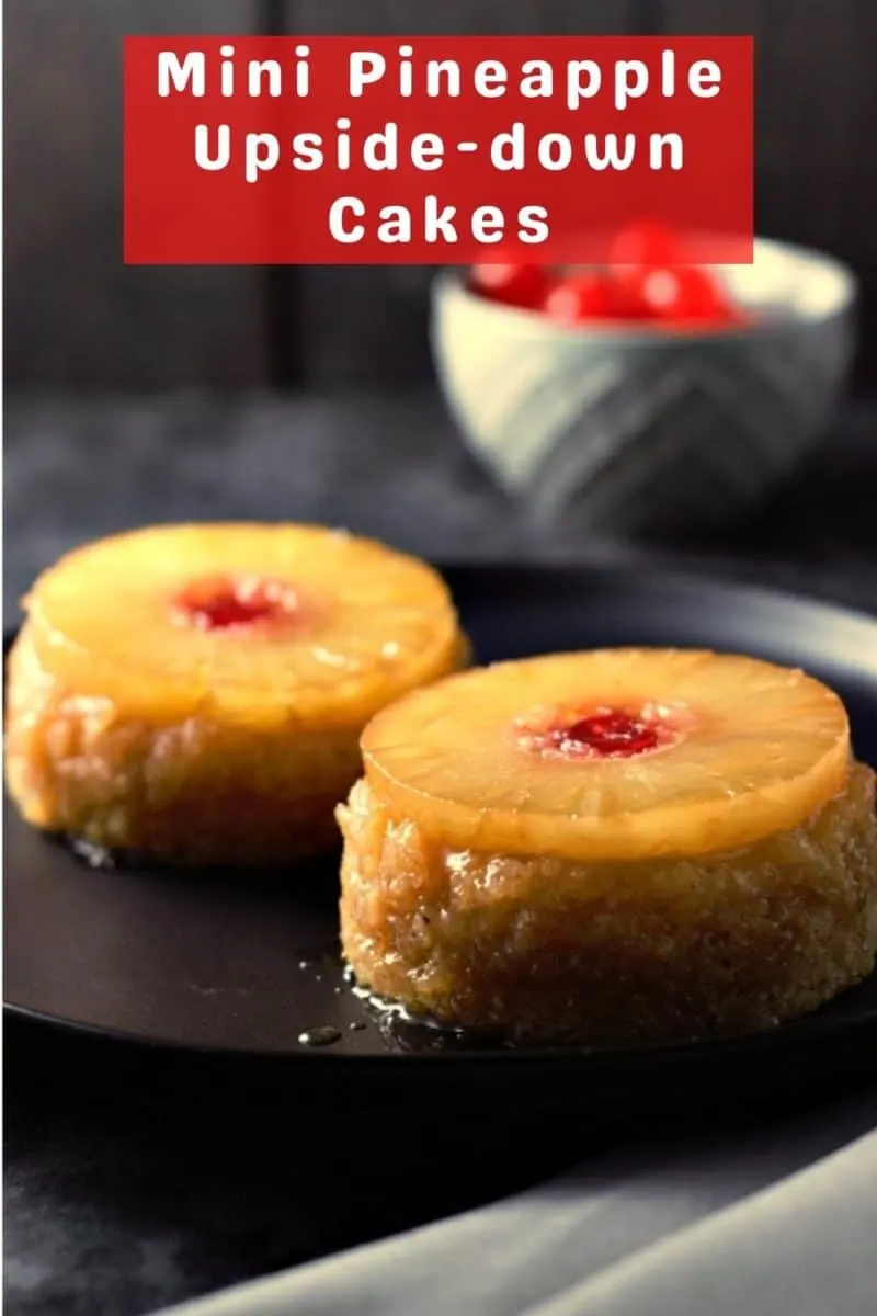 Little Upside Down Cake on a plate.