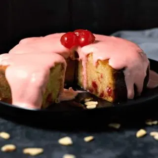 Glazed Cherry Almond Cake