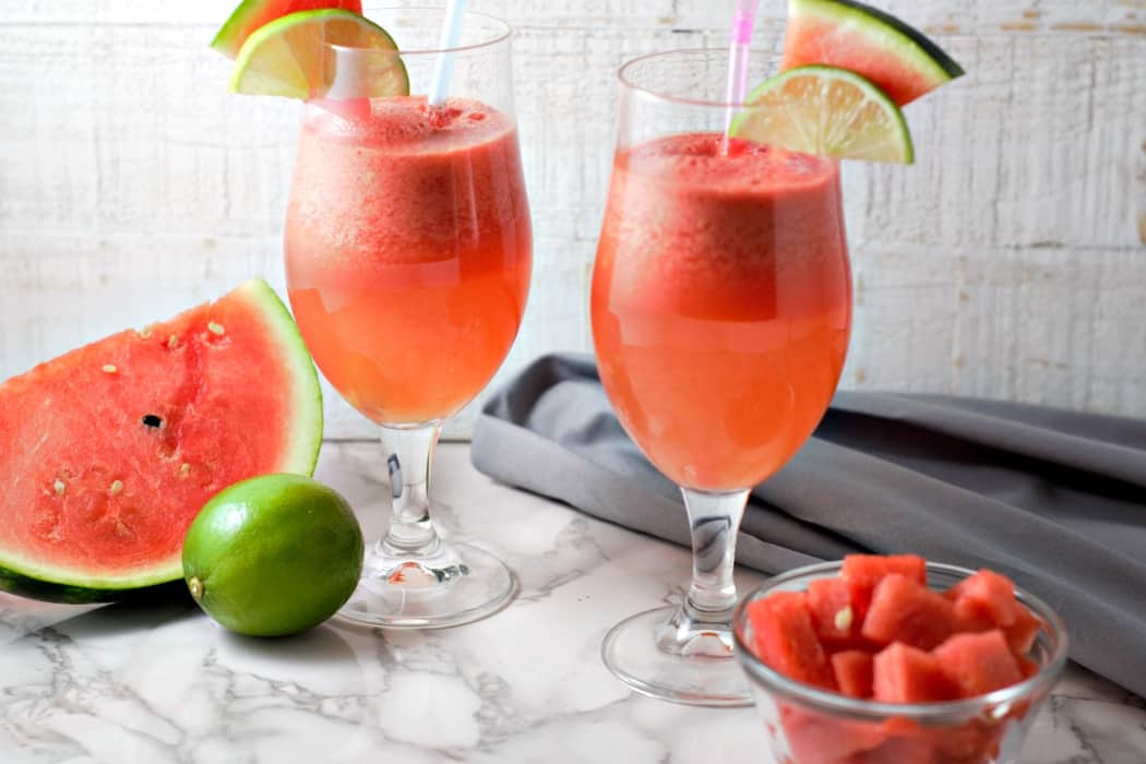 Super Easy Watermelon Sangria with Moscato Small Batch for two.