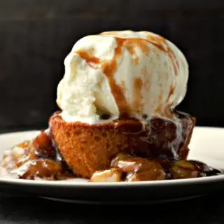 Caramelized Bananas Peanut Butter Cookie and Ice Cream serves 2