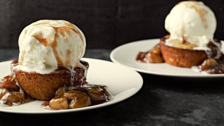 Caramelized Bananas Peanut Butter Cookie and Ice Cream