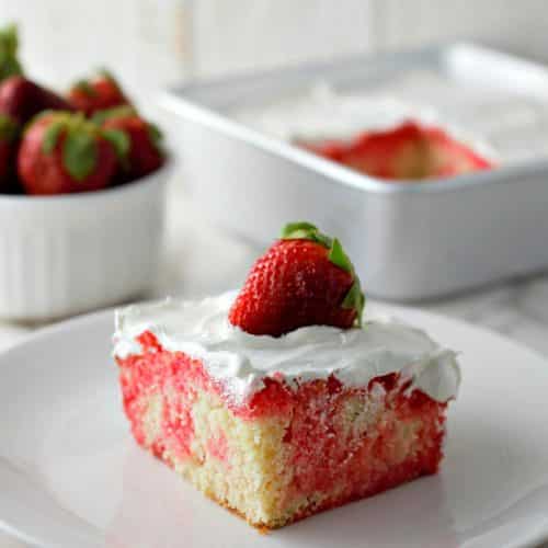 Easy Strawberry Poke Cake from Scratch - Small Batch (with Jello ...