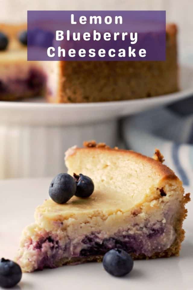 Easy Lemon Blueberry Cheesecake (7 inch Springform Pan) • Zona Cooks