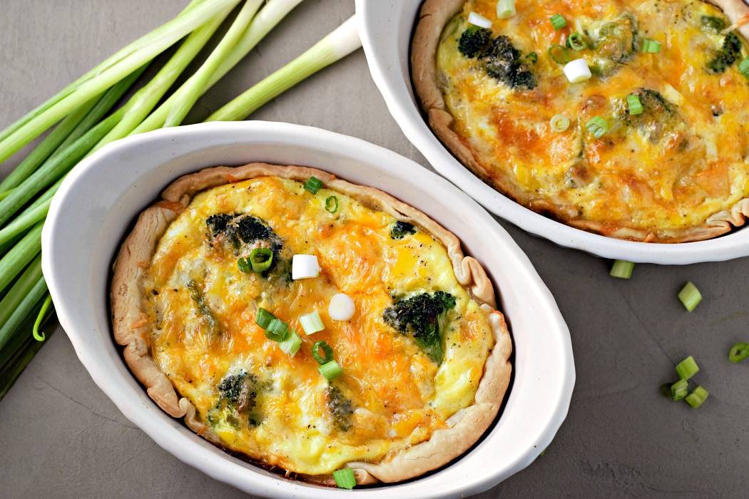 Individual Broccoli Cheese Quiches (7 Ingredients) • Zona Cooks