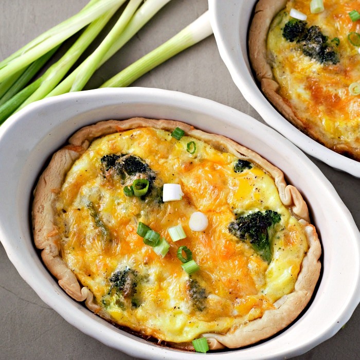 Individual Broccoli Cheese Quiche Recipe For Two • Zona Cooks