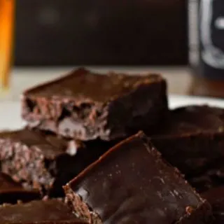 Jack Daniel's Whiskey Fudge on a plate.