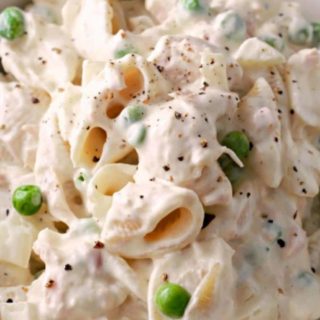 Tuna Macaroni Salad in a bowl.