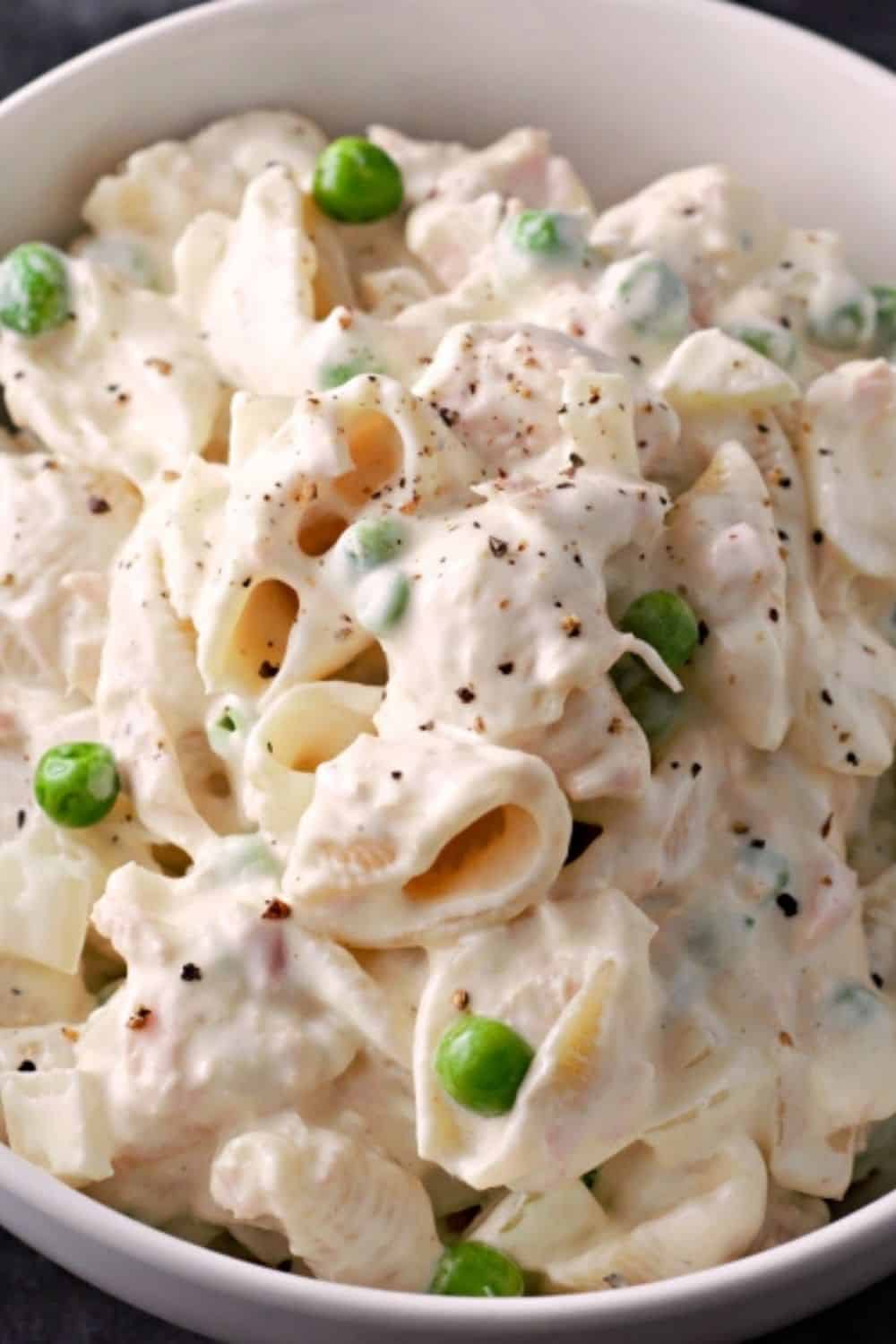 Tuna Macaroni Salad in a bowl.