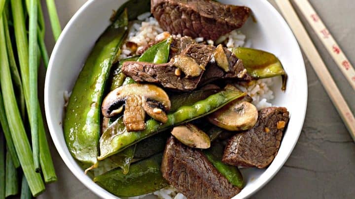 Asian Beef And Snow Peas Stir Fry For Two 25 Minutes Zona Cooks