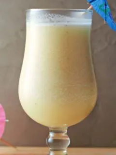 a Banana Daiquiri drink in a tall glass.