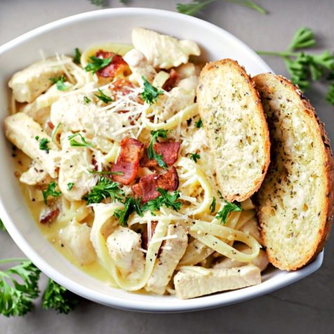 Classic Chicken Carbonara Recipe serves 2
