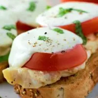 Open Face Caprese Chicken Sandwich