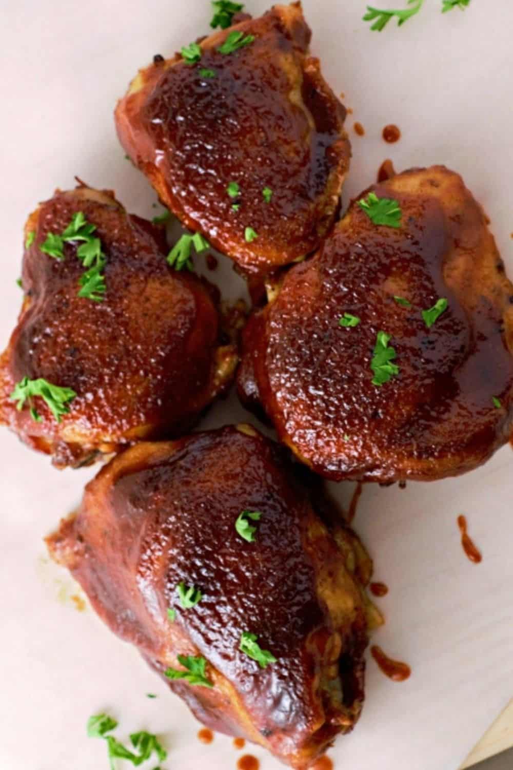 Ovenbaked BBQ Chicken Thighs for Two (Slow Roasted) • Zona Cooks