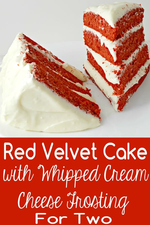 Red Velvet Cake and Whipped Cream Cheese Frosting for Two