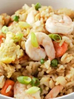 Shrimp Fried Rice in a bowl.